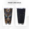 Dreamcatcher Feather Tumbler with 2 Straws and Lid, Galaxy, 590 ml view 3