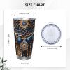 Dreamcatcher Feather Tumbler with 2 Straws and Lid, Galaxy, 590 ml view 4