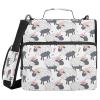 3-Ring Binder Bag with Zipper, Handle and Shoulder Strap, Pink view 1