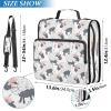 3-Ring Binder Bag with Zipper, Handle and Shoulder Strap, Pink view 4