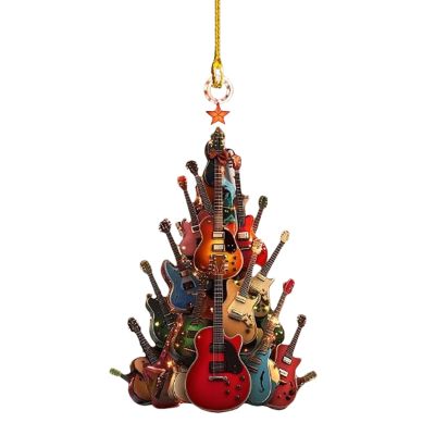 Guitar Christmas Ornament - Rockin' Around The Guitar