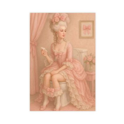 BNCEDJK Marie Antoinette Bathroom Canvas Poster, 30 x 45 cm