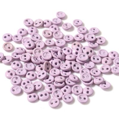 Mini Buttons for Doll Clothing, BJD Accessories, Round 2 Holes, Card Making, Scrapbooking (5 mm, Light Purple), 50 Pieces