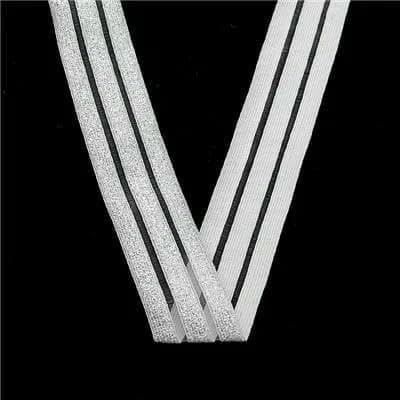 5 cm/9 cm Silver-Gold Glitter Mesh Elastic Band, 1 m