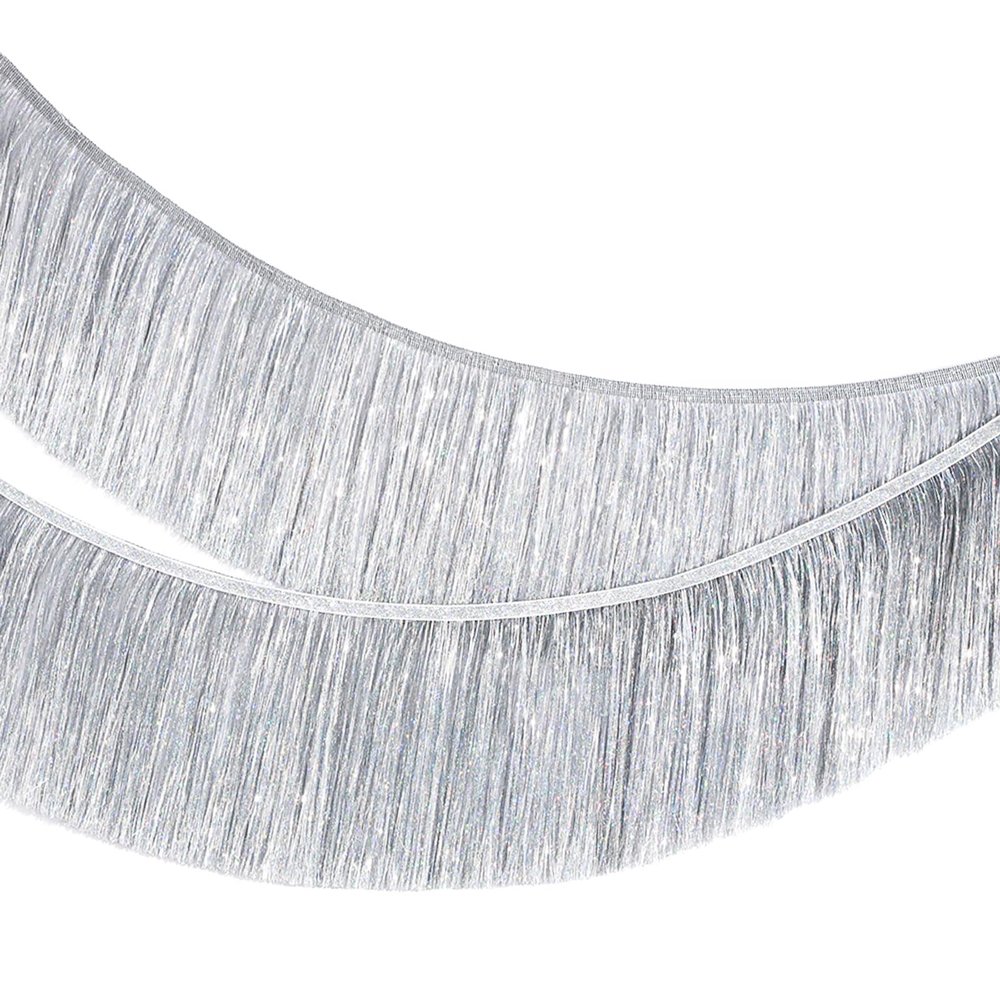 MOMAHUA Silver Foil Fringe Garland, 20x200cm