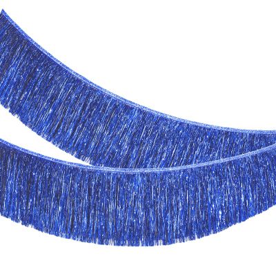 MOMAHUA Metallic Foil Fringe Garland, Royal Blue, 20x200cm