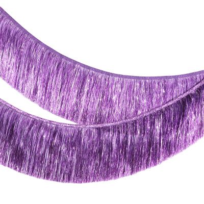 MOMAHUA Metallic Foil Fringe Garland Purple, 20x200cm
