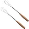 Mini Whisk Set, 8-Inch Stainless Steel with Wooden Handle, 2pcs view 2