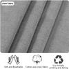 5 cm Thick Garden Chair Seat Cushion Cover, Waterproof Linen Replacement Cover with Zipper, Gray, 140 x 45 x 5 cm view 4