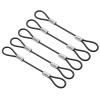 PATIKIL 10 cm Long Cable Lock, 2 mm Dia. Stainless Steel Wire Rope, 5 pcs. view 1