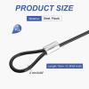 PATIKIL 10 cm Long Cable Lock, 2 mm Dia. Stainless Steel Wire Rope, 5 pcs. view 2