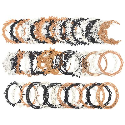 craspire 45-Piece Vintage Scrapbook Frame Paper Set