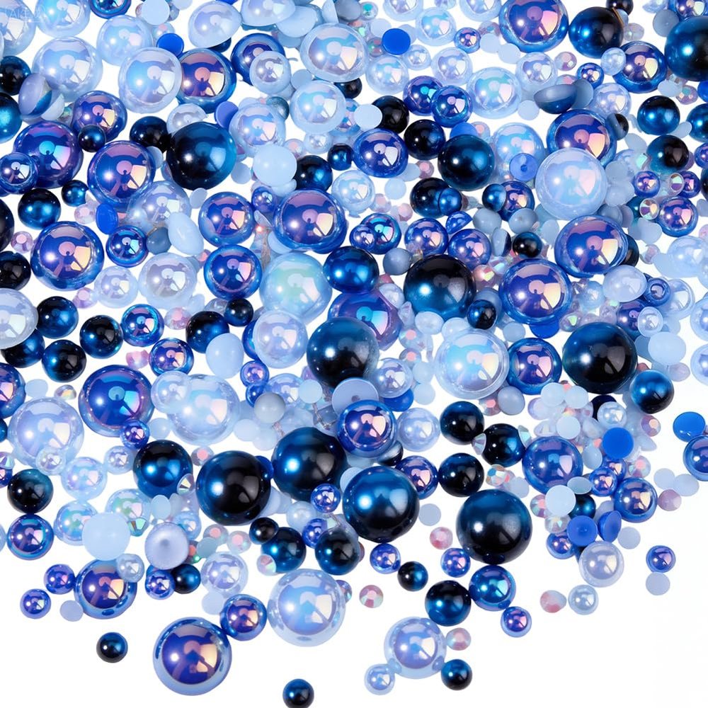 Craspire Flat Beads and Rhinestones 3mm-10mm Mixed Resin Rhinestones