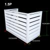 Air Conditioner Cover for Window Units, Aluminum Frame, Weather-Resistant, Stylish Design, Protects Against Rain and Dirt view 2