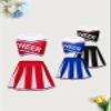 BOJHGO Girls' Sleeveless Cheerleading Skirt Set with Pom-Poms, Black, Size 140 view 3