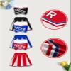 BOJHGO Girls' Sleeveless Cheerleading Skirt Set with Pom-Poms, Black, Size 140 view 4