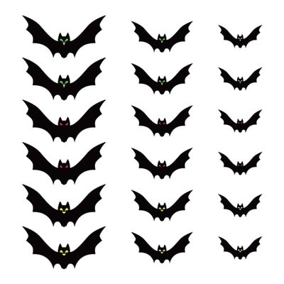 Teegxddy 18-Piece Halloween Bat Decorations