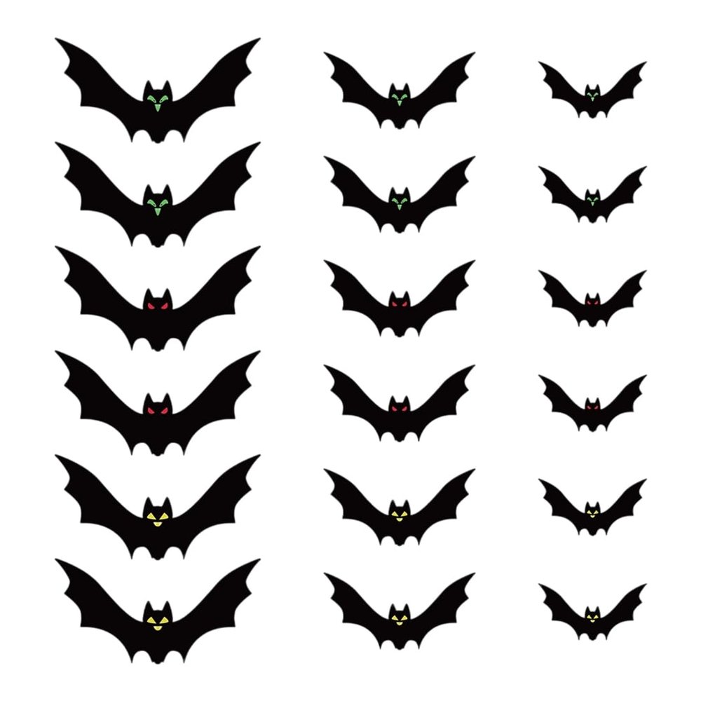 Teegxddy 18-Piece Halloween Bat Decorations