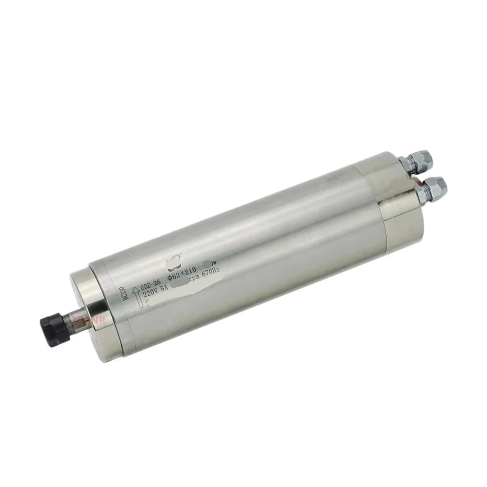 800W 1.2kW 24,000/40,000 RPM GDZ-26 62mm Water-Cooled Spindle Motor, 220V, ER11