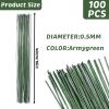 MOMAHUA 100 Pcs Floral Wire Dark Green, 26 Gauge/0.5mm, 16in/40cm Craft Wire Set view 2