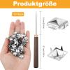 Notoke 100 Pcs Square Metal Studs view 2