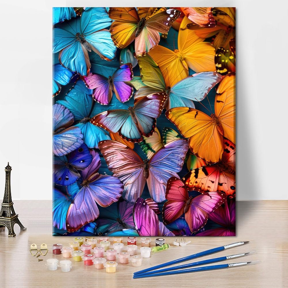 Paint by Numbers - Colorful Butterfly for Adults