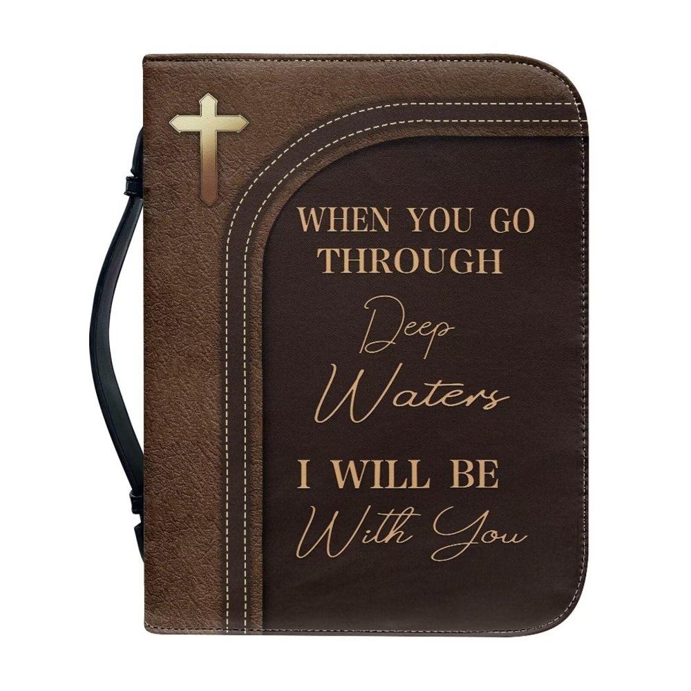 Tutolipy Bible Cover for Men, Lion Design with Carry Handle