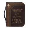 Tutolipy Bible Cover for Men, Lion Design with Carry Handle view 1