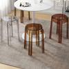 Qhome Clear Acrylic Stackable Counter-Height Bar Stool, Backless, 30 x 46 cm (12 x 18 in) view 2