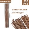 MOMAHUA 100 Pcs Brown Floral Wire, 26 Gauge/0.5mm, 16in/40cm Craft Wire Set view 2