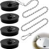3-Pack Sink Plugs with Chain view 1