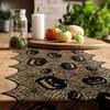 KQOZG Lace Table Runner with Spider Webs for Halloween view 4