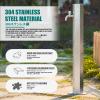 HBOOMOEM Stainless Steel 304 Freestanding Garden Water Column with Faucet, 86 x 10.5 cm, Side Water Inlet A view 4