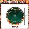 MOMAHUA 16-Piece Christmas Party Paper Plate Set view 2