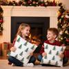 MIAIKOE Christmas Pillow Covers 24 x 24 in, Set of 2, Green Christmas Tree Decorative Covers view 3