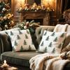 MIAIKOE Christmas Pillow Covers 24 x 24 in, Set of 2, Green Christmas Tree Decorative Covers view 4