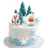 Snowman Snowflake Winter Wonderland Cake Topper Picks view 1