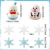 Snowman Snowflake Winter Wonderland Cake Topper Picks view 2