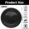 MOMAHUA 16-Piece Black Paper Plate Set for 16 Guests view 2
