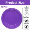 MOMAHUA 16-Piece Purple Paper Plate Set for 16 Guests view 2