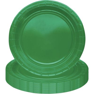 MOMAHUA 16-Piece Green Paper Plate Set for 16 Guests