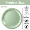 MOMAHUA 16-Piece Sage Green Paper Plate Set view 2