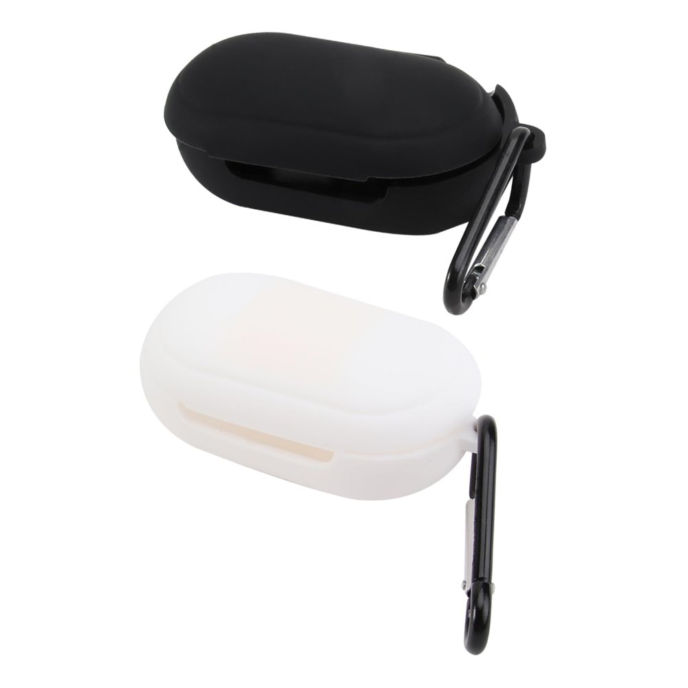 NUOBESTY 2-Pack Silicone Earphone Cases Compatible with Galaxy Buds Plus, Black and White
