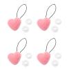 XINYIN Soft Comforter Clips, 4 Pack, Heart-Shaped view 1