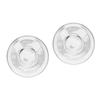 ABOOFAN Set of 4 Clear Round Tea Saucers view 1