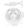 ABOOFAN Set of 4 Clear Round Tea Saucers view 2
