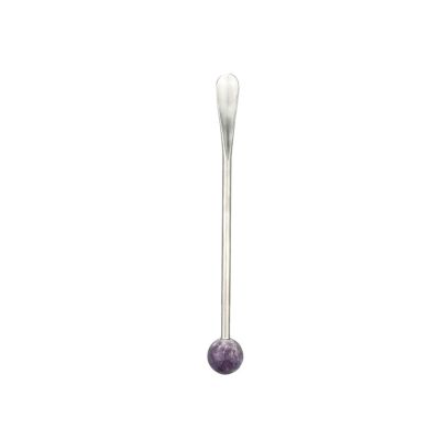 Food Safe 304 Stainless Steel Fruit Fork with Natural Stone Handle