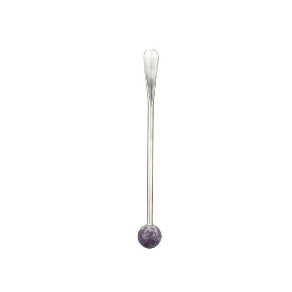 Food Safe 304 Stainless Steel Fruit Fork with Natural Stone Handle