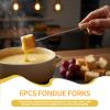 6pcs Fondue Forks with Wooden Handles view 2