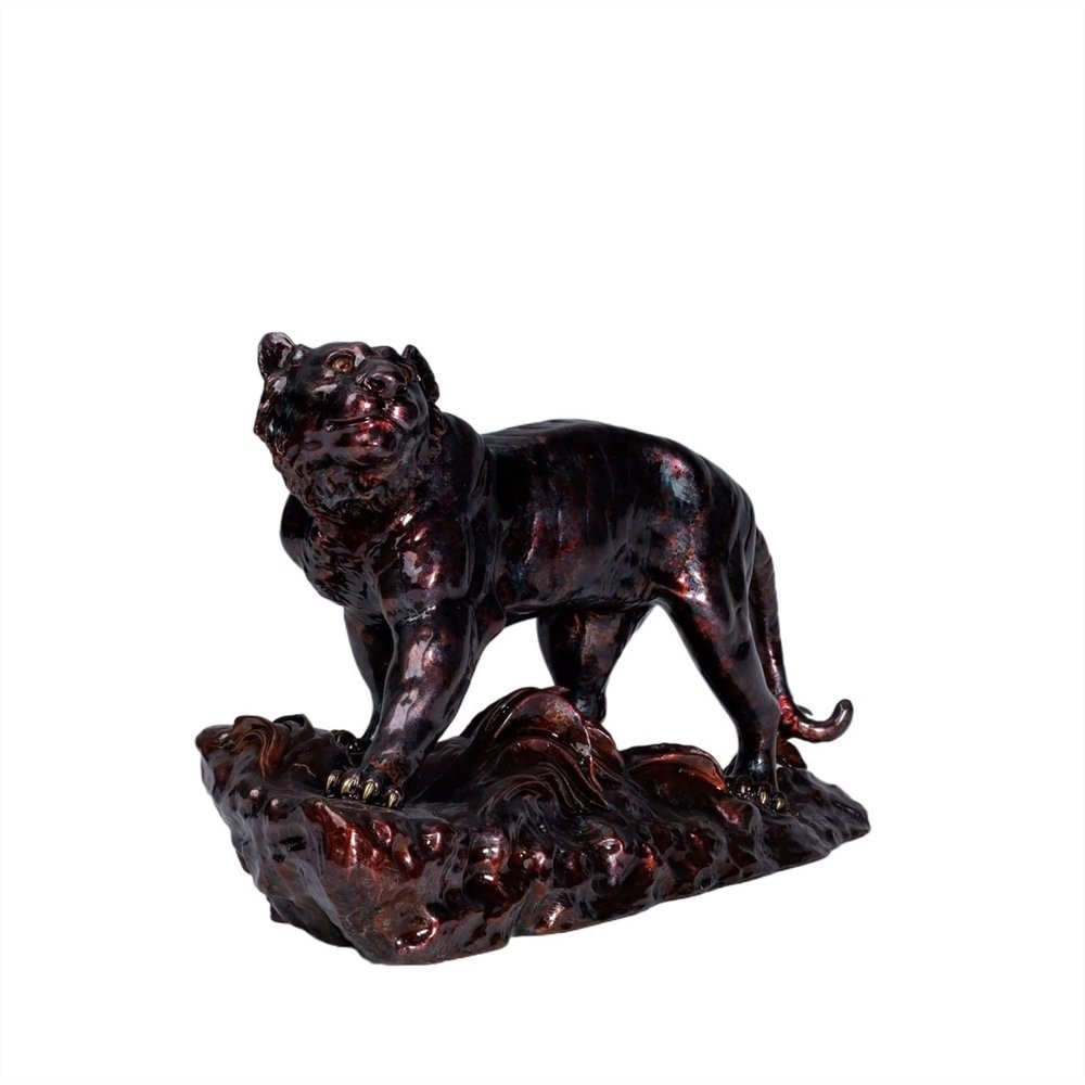 Tiger Copper Sculpture Desk Decor